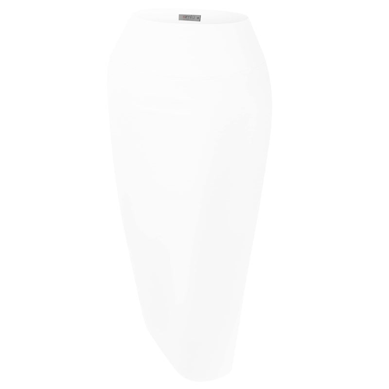 Simlu Women's Below the Knee Pencil Skirt for Office Wear - Made in USA ,White ,Large - Image 1